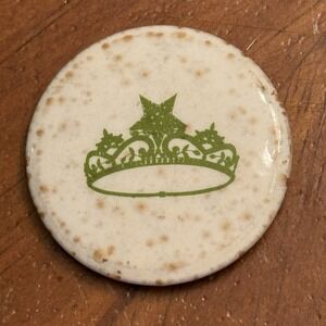 Crown Star Vintage Pinback Button Pin Round Circle